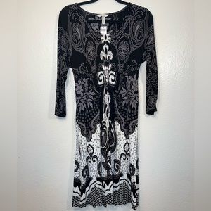 Soma NWT Dolman Sleeve Tatum Dress Fable Paisley Print Small